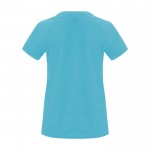 T-shirt tecnica da donna in 100% poliestere da 135 g/m² Roly color turchese seconda vista posteriore