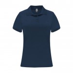 Polo tecnica da donna in piqué di poliestere 150 g/m² Roly color blu mare