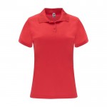 Polo tecnica da donna in piqué di poliestere 150 g/m² Roly color rosso