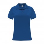 Polo tecnica da donna in piqué di poliestere 150 g/m² Roly color blu reale