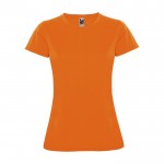 T-shirt sportiva da donna in piqué di poliestere da 150 g/m² Roly color  arancione fluorescente