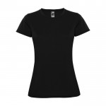 T-shirt sportiva da donna in piqué di poliestere da 150 g/m² Roly color nero