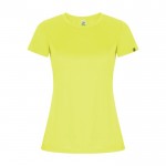 Maglietta tecnica da donna in poliestere riciclato da 135 g/m² Roly color giallo fluorescente