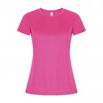 Maglietta tecnica da donna in poliestere riciclato da 135 g/m² Roly color fucsia fluorescente