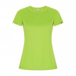 Maglietta tecnica da donna in poliestere riciclato da 135 g/m² Roly color verde fluorescente