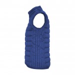 Gilet isolante con effetto piuma in poliestere per donna 290 g/m² Roly color blu elettrico vista laterale