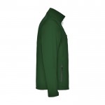 Giacchetto softshell da uomo in poliestere da 300 g/m² Roly color verde bottiglia seconda vista con laterale