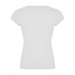 T-shirt in cotone per donna con scollo a V 200 g/m² Roly color bianco seconda vista posteriore