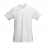 Polo da uomo a maglia piqué in 100% cotone organico da 210 g/m² Roly color bianco