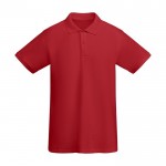 Polo da uomo a maglia piqué in 100% cotone organico da 210 g/m² Roly color rosso