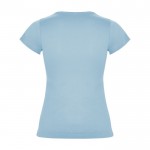 T-shirt da donna in single jersey di 100% cotone da 155 g/m² Roly color azzurro seconda vista posteriore