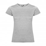 T-shirt da donna in single jersey di 100% cotone da 155 g/m² Roly color grigio chiaro jensato