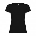 T-shirt da donna in single jersey di 100% cotone da 155 g/m² Roly color nero