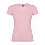 T-shirt da donna in single jersey di 100% cotone da 155 g/m² Roly color rosa chiaro