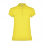 Polo da donna aderente in 100% cotone piqué da 200 g/m² Roly color giallo