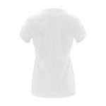 T-shirt da donna con girocollo in 100% cotone da 170 g/m² Roly color bianco seconda vista posteriore