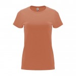 T-shirt da donna con girocollo in 100% cotone da 170 g/m² Roly color marrone aranciato