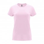 T-shirt da donna con girocollo in 100% cotone da 170 g/m² Roly color rosa chiaro