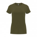 T-shirt da donna con girocollo in 100% cotone da 170 g/m² Roly color verde militare