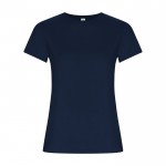 T-shirt aderente da donna in 100% cotone organico 160 g/m² Roly color blu mare