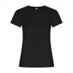 T-shirt aderente da donna in 100% cotone organico 160 g/m² Roly color nero