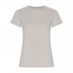 T-shirt aderente da donna in 100% cotone organico 160 g/m² Roly color grigio chiaro