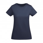 T-shirt da donna in cotone organico certificato da 175 g/m² Roly color blu mare