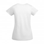 T-shirt da donna in cotone organico certificato da 175 g/m² Roly color bianco seconda vista posteriore