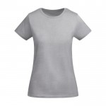 T-shirt da donna in cotone organico certificato da 175 g/m² Roly color grigio chiaro jensato