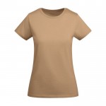 T-shirt da donna in cotone organico certificato da 175 g/m² Roly color marrone aranciato