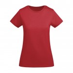 T-shirt da donna in cotone organico certificato da 175 g/m² Roly color rosso