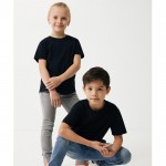 Maglietta per bambini in cotone riciclato da 160 g/m² Iqoniq color nero terza vista