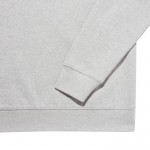 Felpa girocollo unisex in cotone riciclato e organico 280 g/m² Iqoniq color grigio chiaro jensato terza vista