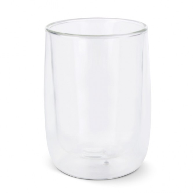 Bicchiere di vetro borosilicato soffiato a doppia parete da 320ml