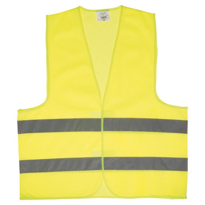 Gilet di sicurezza giallo con 2 strisce riflettenti per adulti