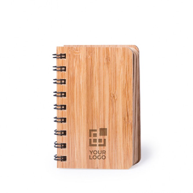 Block notes tascabile con copertina in bambù