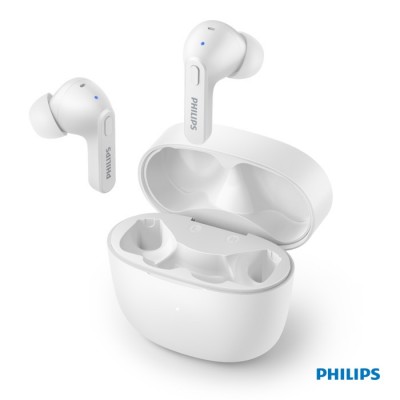 Cuffiette della Philips IPX4 a prova di spruzzi e sudore color bianco