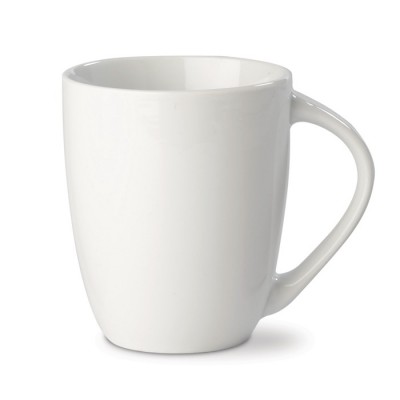 Mug di porcellana con grande manico triangolare prodotta in EU 270ml