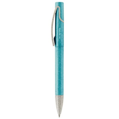 Penna twist in paglia di grano e plastica con inchiostro blu
