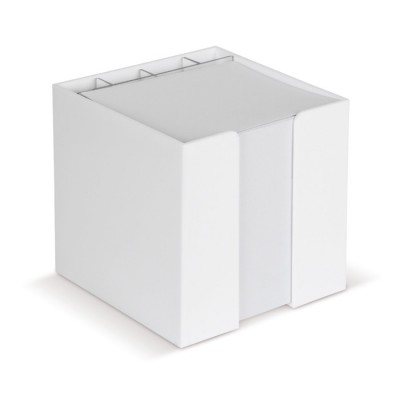 Cubo di plastica porta notes con 800 foglietti da 90g/m² e portapenne