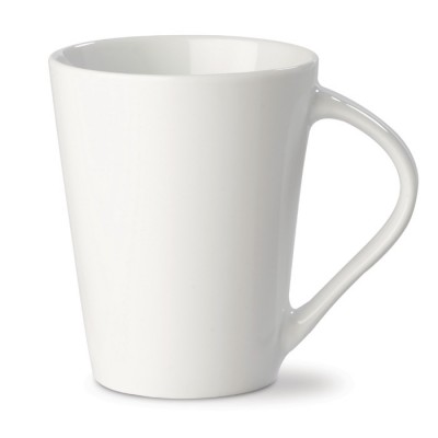 Mug in porcellana dalla forma conica con manico triangolare 270ml