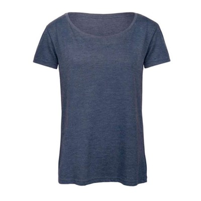 T-shirt da donna in poliestere cotone e viscosa da 130 g/m² B&C color blu scuro