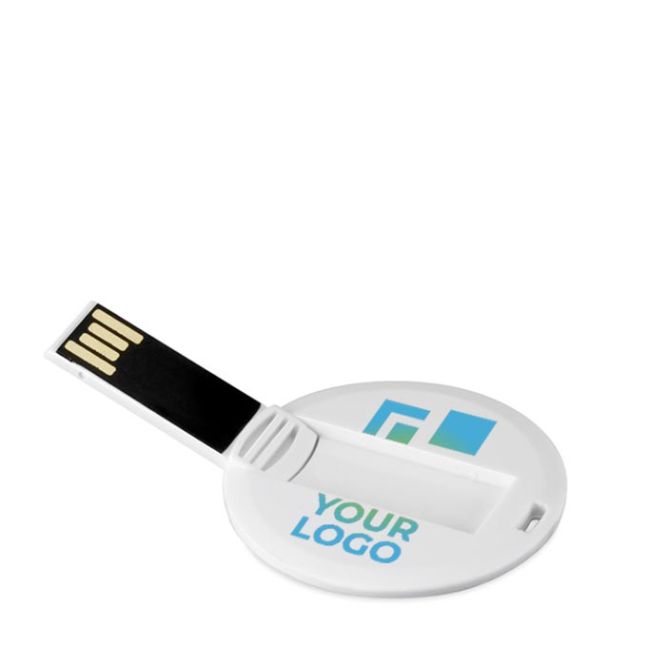 Memoria USB 3.0 personalizzata di forma rotonda con design compatto 