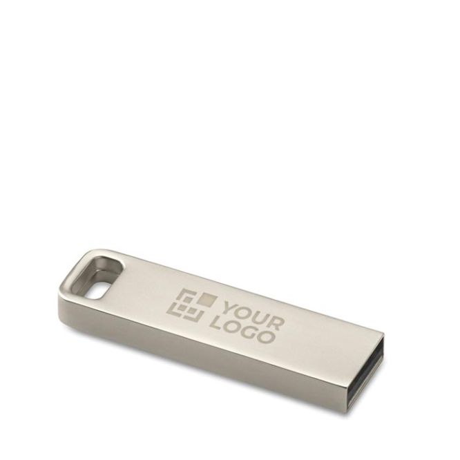 USB  in metallo economica con logo da incidere Compacto Slim 3.0 