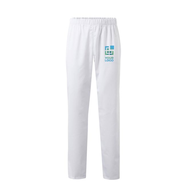 Pantaloni in sargia cotone e poliestere color bianco 190 g/m2 Velilla 