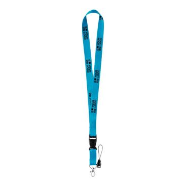 Lanyard poliestere con doppio attacco vista area di stampa