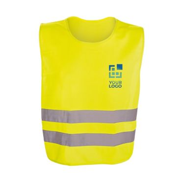 Gilet con 2 bande riflettenti per adulti certificato EN1150 Reflex