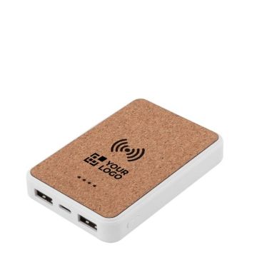 Powerbank wireless in sughero e plastica riciclata da 5.000mAh