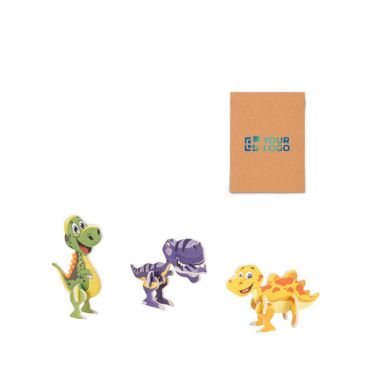 Puzzle 3D in carta 3 in 1 a forma di dinosauro ideale per bambini